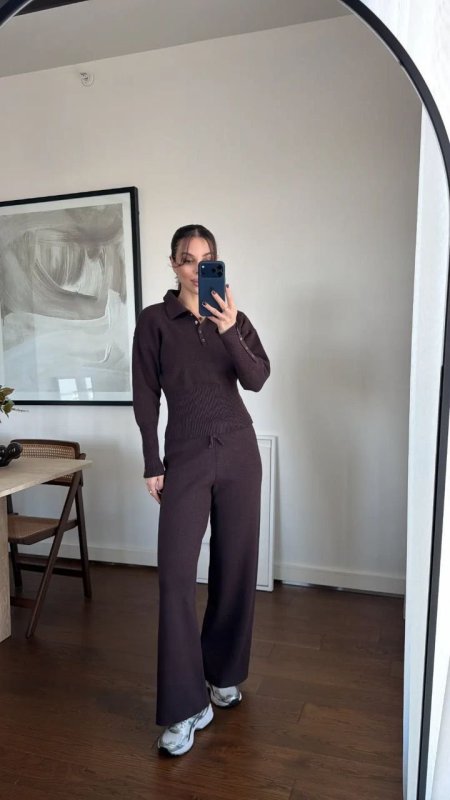 طقم عملي بني بقبة