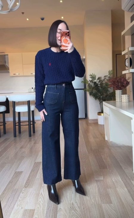 بنطلون جينز كحلي