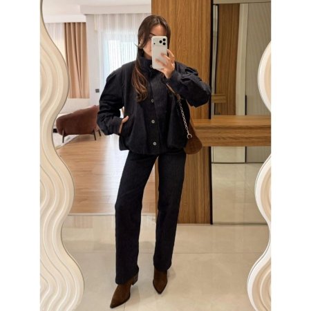 طقم جينز كحلي انيق