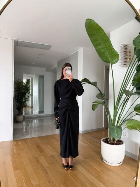 طقم تنورة اسود