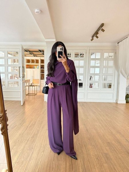 طقم بنفسجي  أنيق