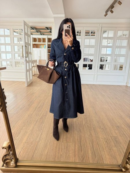 فستان جينز عصري وأنيق