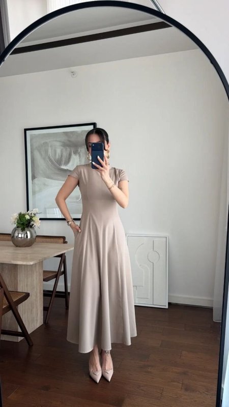 فستان طحيني رسمي