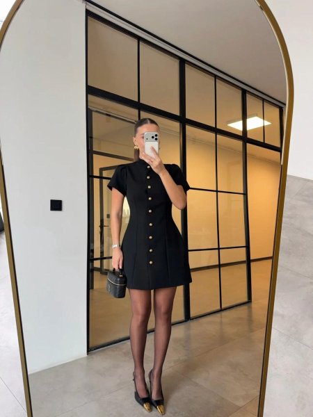 فستان اسود قصير