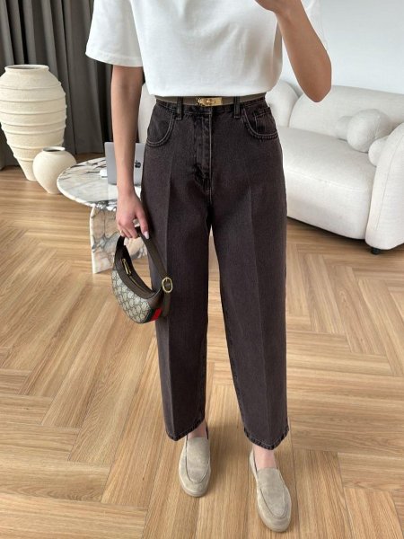 بنطلون جينز بني